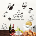 Kitchen Diy Coffee Sweet Food Wall Stickers Wall Art Decal Decoration Oven Dining Hall Wallpapers Decoration
