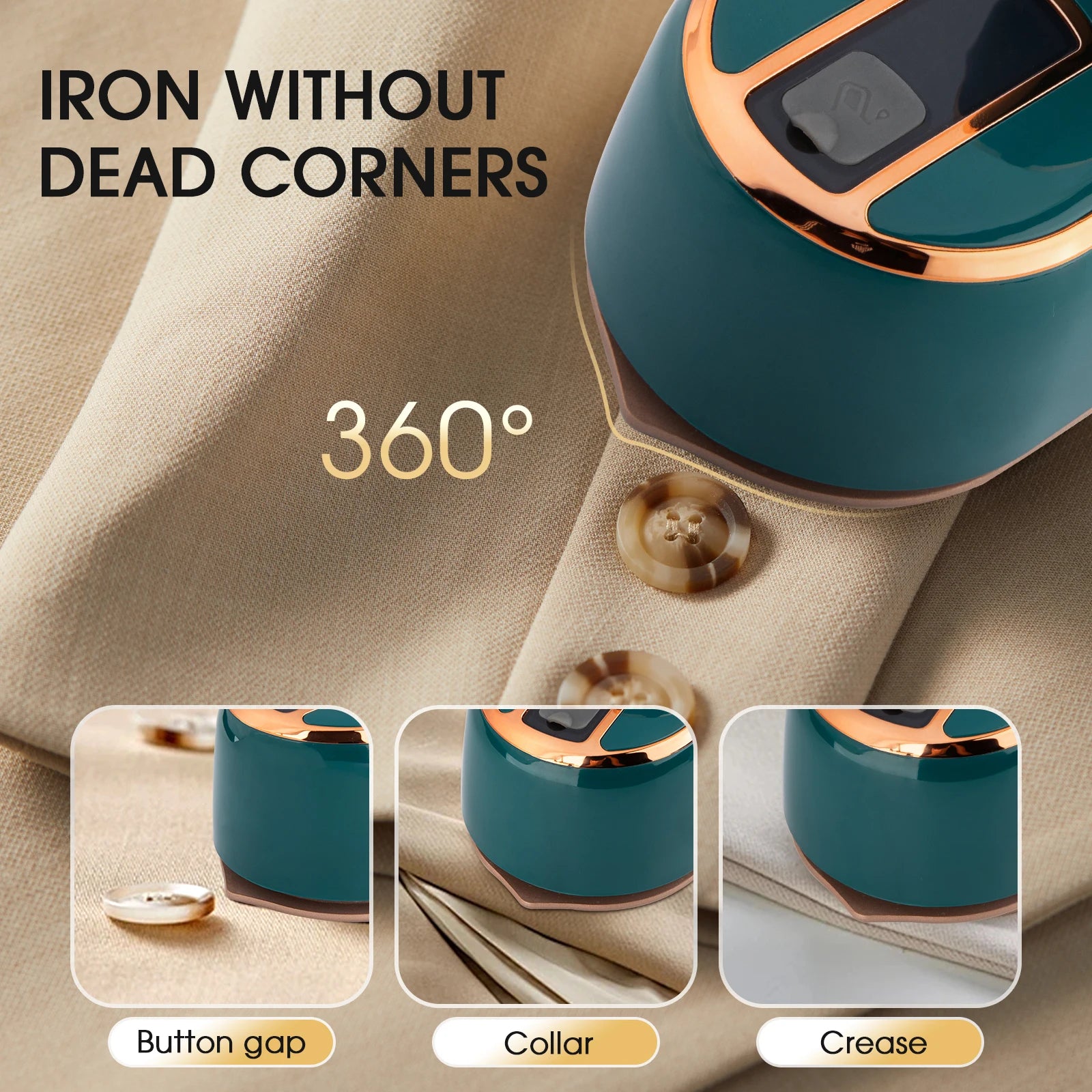 Handheld ironing machine (with steam brush), intelligent LCD electric