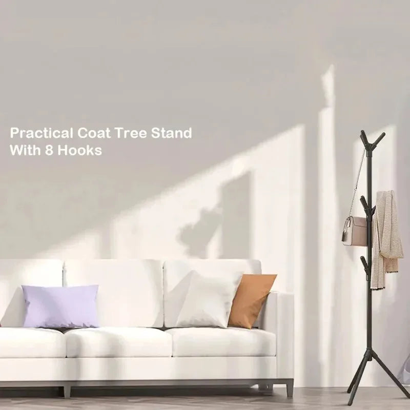 Clothes and Hats Rack Tree Branch Shape Hooks Mobile and Convenient Coat Rack for Home Living Room Hangers Clothes Rack Stand