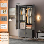 New Simple Wardrobe Clothes Assembly Plastic Collapsible Sturdy Dustproof Cabinets Dressers Cube Storage Locke Closet Furniture