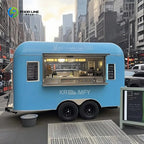 2025 Chinese Mobile Fast Kitchen With Full Equipments Street Cart Stainless Steel Food Truck Coffee For Sale Usa