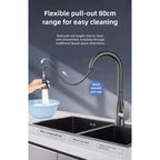 2024new Kitchen Faucets Brass material Pull Out Kitchen Sink Water Tap Deck Mounted Mixer Stream Sprayer Head Hot Cold Taps