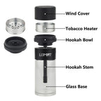 LOMINT Portable Cup Hookah Shisha Set With Glass Base Car Narguile Chicha Full Complete Gift Box Packing