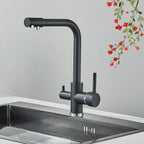 Pure Water Kitchen Faucet Chrome Stainless Steel Dual handle Hot Cold Water Mixer Tap Filtered Deck Mounted Torneira Crane Tap