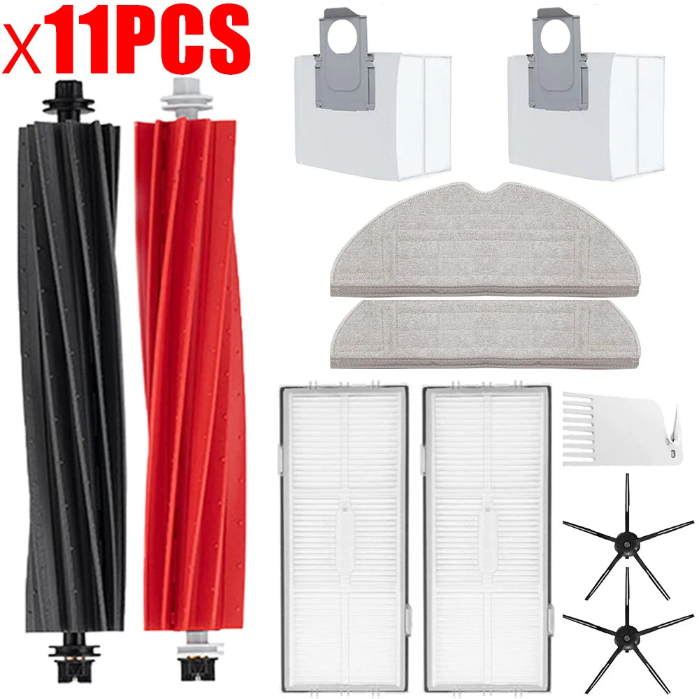 Spare Parts For Roborock S8 S8 Pro Ultra S8+, DuoRoller Main Side Brushes Mop Cloths HEPA Filters Dust Bags Accessories