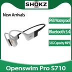 New Arrivals SHOKZ OpenSwim Pro Open-Ear Bone Conduction Bluetooth&MP3 Mode Sport Headphones IP68 Waterproof Swimming Headphones