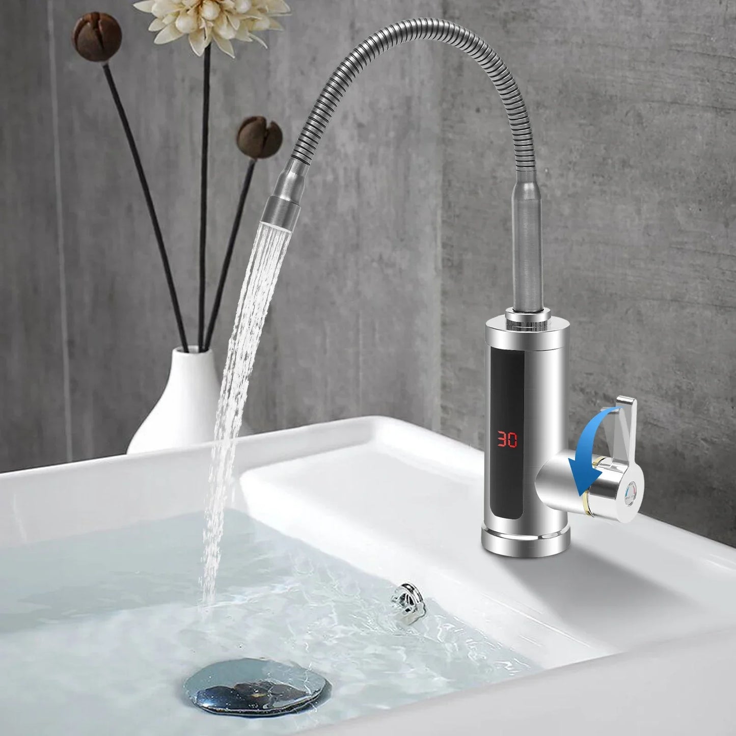 3000W 360 ° Instant Electric Faucet for Quick Heating Faucet Water Heater for Heating and Cooling