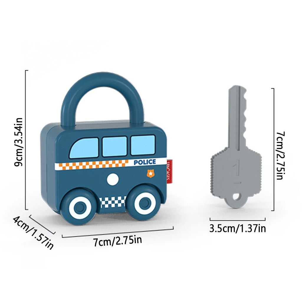 6Pc Learning Lock with Key Set Early Educational Number Matching Locks Parent-children Interactive Unlocking Toy Christmas Gifts