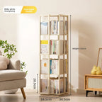 Rotating bookshelf 360 degree floor storage shelf Internet celebrity home simple student bookcase