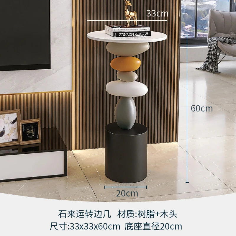 Home Decor Creative Art Statue Side Table Floor Decor Simple Style Living Room Large Floor Ornament Small Coffee Table Tea Table