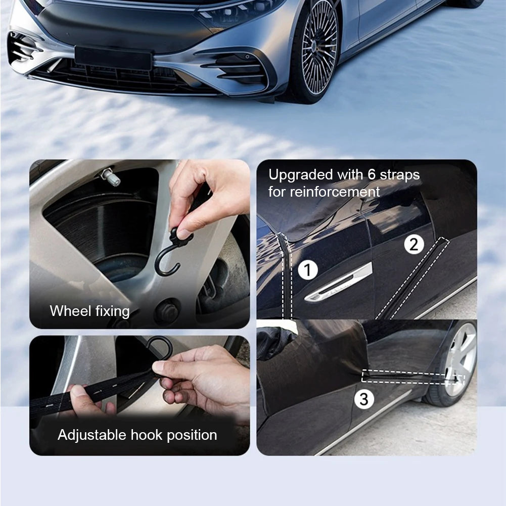 Magnetic Car Snow Shield Waterproof Windshield Cover Oxford Cloth Anti Freeze Sunshade for All Weather Protection