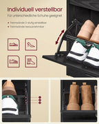 Shoe Cabinet 4 Flaps Shoe Tipper shoe rack Shoe storage Adjustable Partition Wall for 16-28 Pairs shoes Hallway