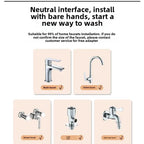 Handheld Faucet Kitchen Faucet Adapter Set With Adjustable Diversion Valve Faucet Portable Household Bathroom Shower Nozzle
