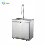 Customized Premium Outdoor Kitchen Garden with Sink Grill Island Durable Modular Stainless Steel Refrigerator Cabinet