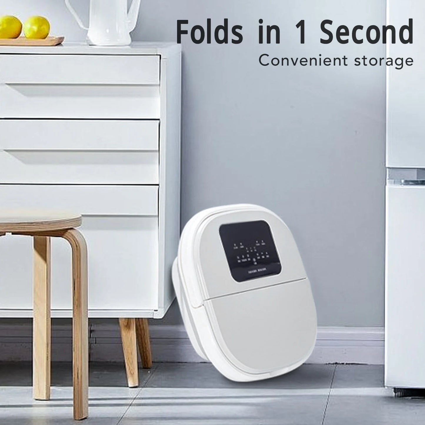 Foldable Foot Spa Massager - Smart Heating Foot Soaker Tub w/ 8 Rollers & 8L Capacity | AlluCanFind