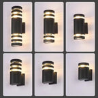 E27/GU10 Outdoor Lights Lighting Wall Light Waterproof Up Down Aluminum Garden Light Double Head Wall Lamp Corridor Lighting