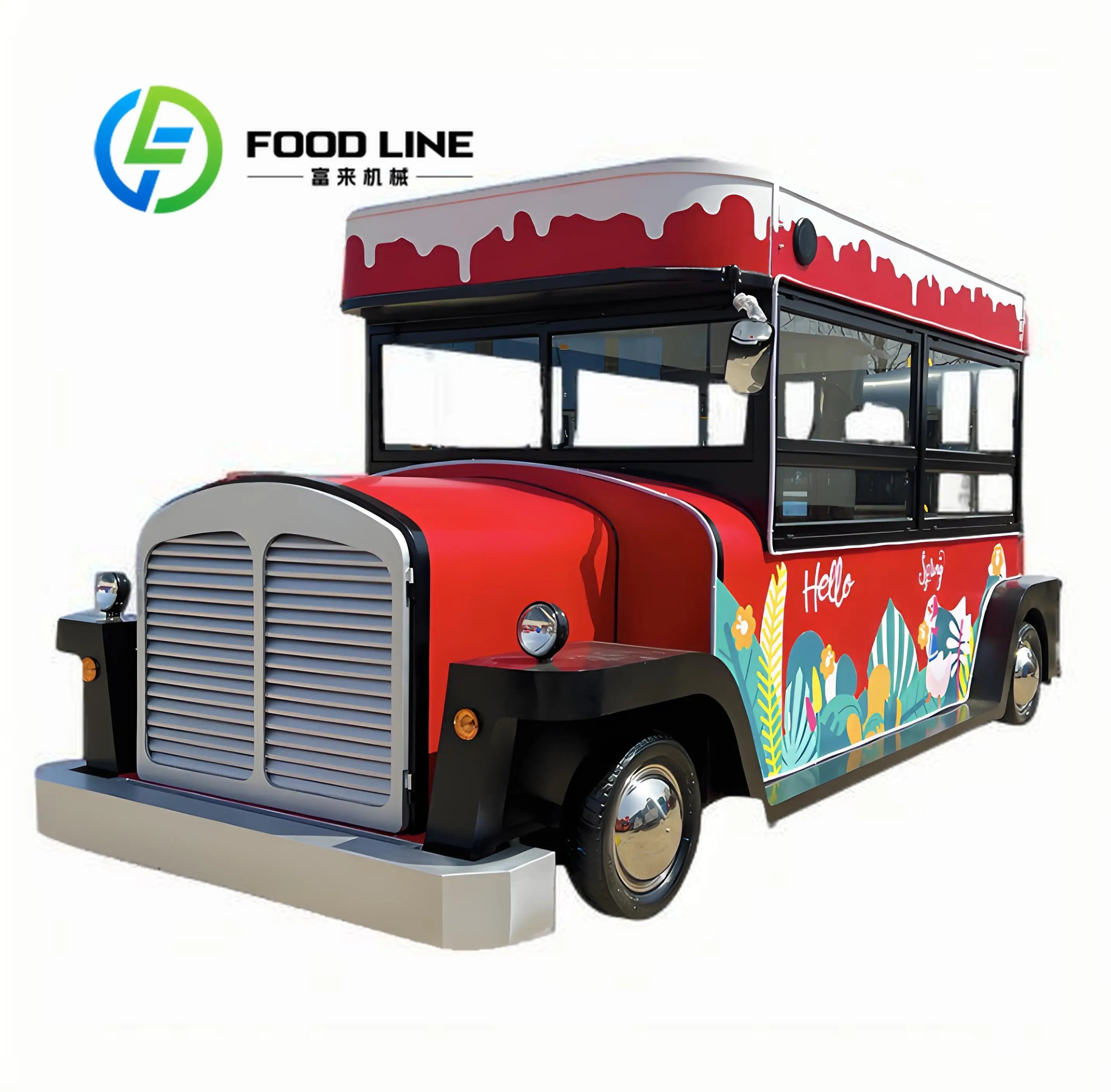 Hot Selling Customized Outdoor Mobile Kitchen Fast Food Restaurant Street Food Truck with Cooking Equipment