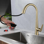 Kitchen Mixer Faucet Stainless Steel Material White ,Black ,Gun Grey ,Brushed Grey And Golden Color Hose 60cm Pull Out