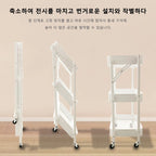 Foldable storage rack Small cart storage rack Multi story floor storage rack Kitchen snack rack Toilet mobile storage rack