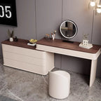 Makeup Mirror Wooden Dresser Set Bedroom Brown Natural Modern Vanity Dressers Nordic Storage Drawer Coiffeuse House Accessories