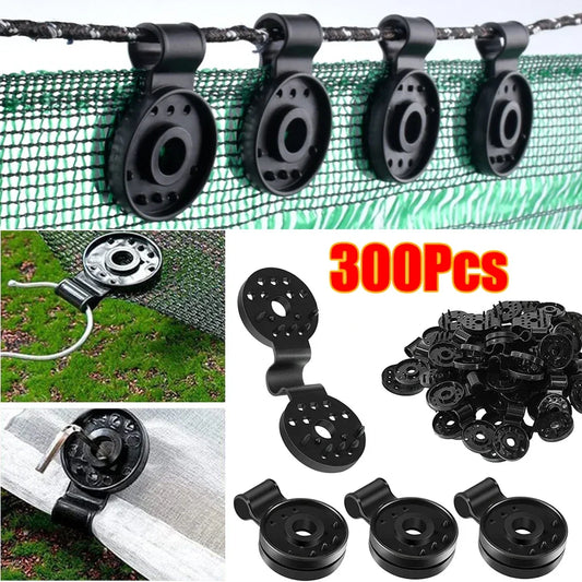 30-300pcs Shade Cloth Clips Heavy Duty Lock Grip Greenhouse Film Clip Hang Expand Instant Grommet Sunshade Net Fix Clips Tool