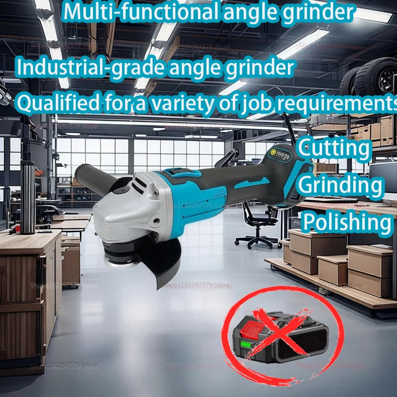 125mm Brushless Cordless Angle Grinder Compatible For Makita 18V Li-ion Battery Multi-Tool for Cutting Grinding Polishing