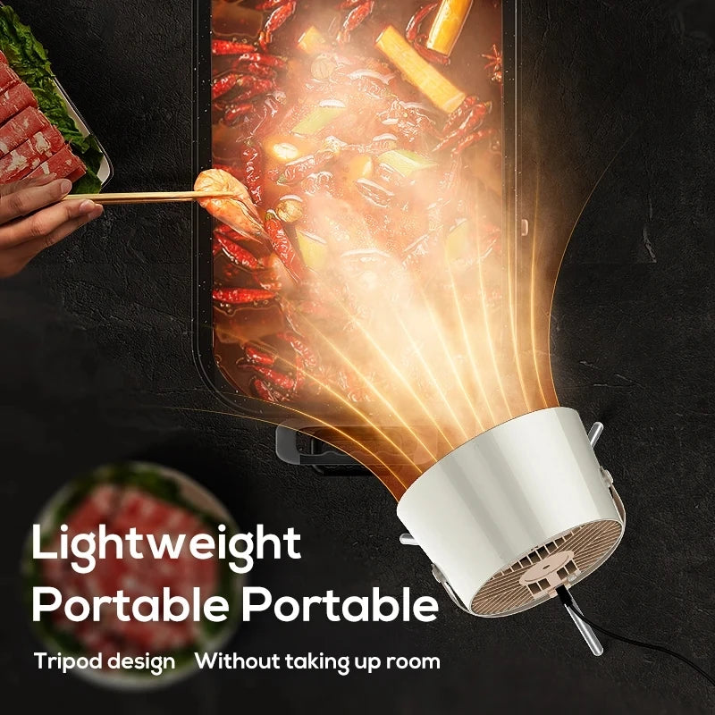 Portable Mini Kitchen Hood – USB Exhaust Fan, Desktop Range Hood, Strong Suction, Ideal for BBQ & Small Spaces