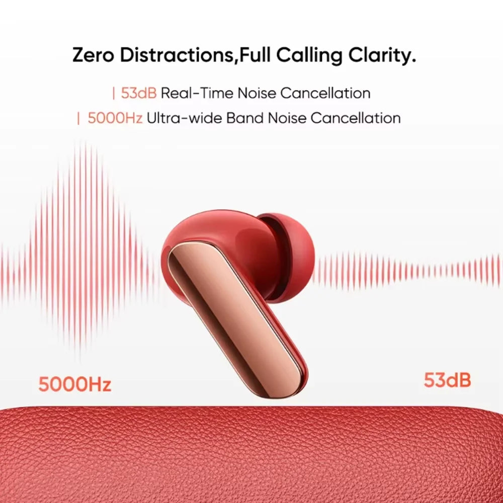 Global Version realme Buds Air 7 Pro Earphone 53dB Real-time Noise Cancellation 11+6mm Dual-DAC Driver Al Live Translator