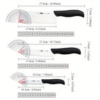 3-piece Ceramic Knife Set Ultra Sharp Chef Knives with Protective Sheaths, Non-Stick Blade for Cooking Slicing Kitchen tools