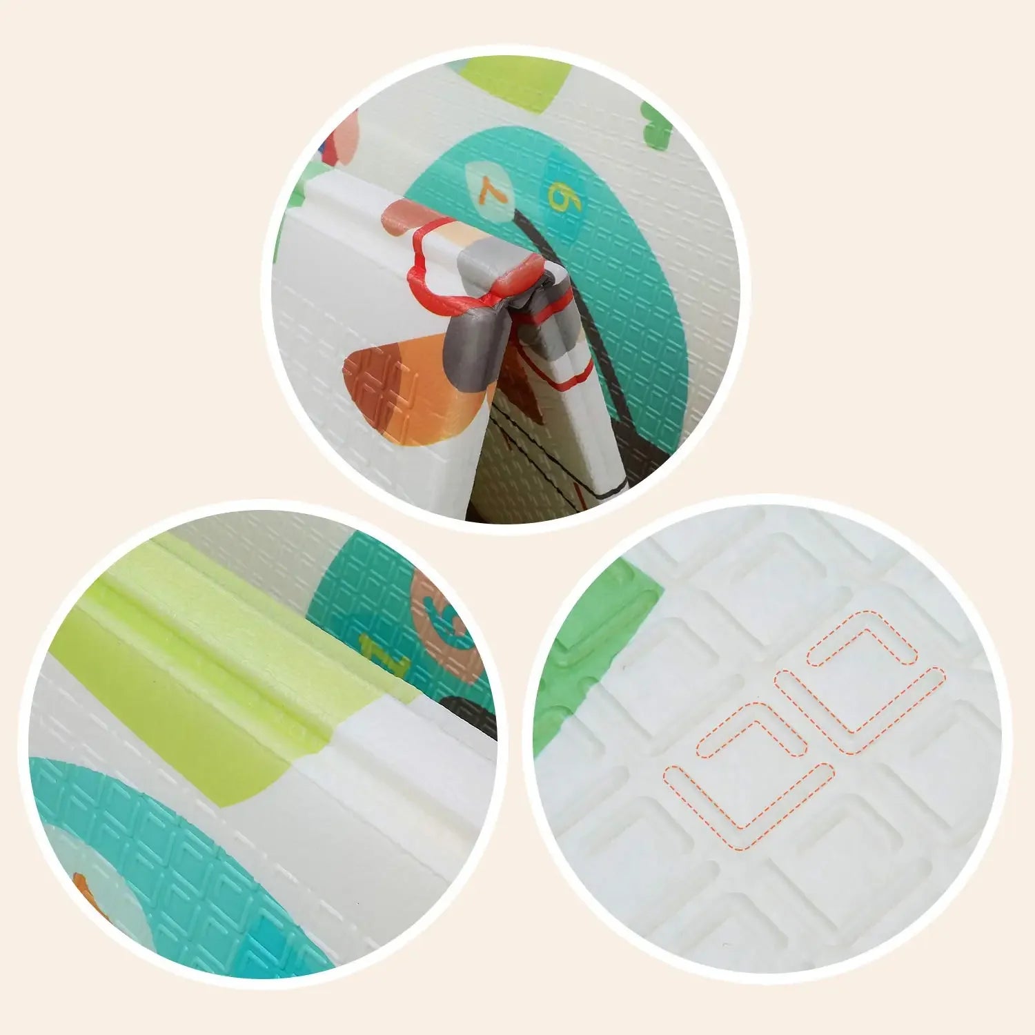 Play Mat Baby Crawling Mat Children Foldable XPE Foam Non-slip Double-sided for Indoor Outdoor 180x160x1cm Treehouse/Giraffe