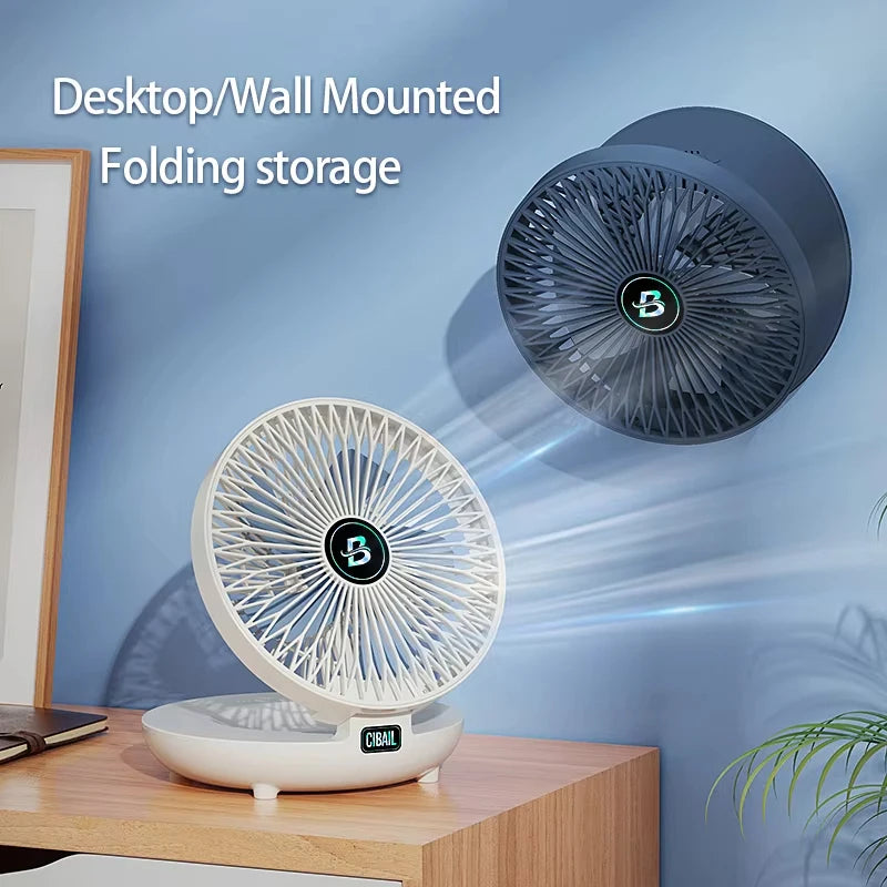 Mini Desktop Fan USB Rechargeable Fan Air Circulator Student Dormitory