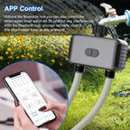 KEMEK Smart Programmable Sprinkle Timer 2 Zone Wifi Smart Garden Water Timer for Hose Faucet Irrigation with Rain Delay Feature