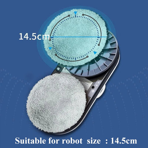 Microfiber Cleaning Rag For Window Cleaner Robot,Reusable 14.5cm Mops For Universal Round Robot Vacuum Cleaner Towel Dust Cloth