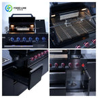 Customized Outdoor Kitchen Garden Outdoor Furniture Set Stainless Steel Outdoor Kitchen Bbq Island with Built-in Gtill & Sink