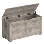 VASAGLE Storage Chest, Storage Bench, Blanket Box with 2 Safety Hinges, Shoe Storage Bench, Farmhouse Style, 40 x 100 x 46 cm