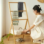 Bedroom Coat Rack Next To Bed Clothes Artifacts Bed Floor Hanger Foldable Coat Rack Bathroom Towel Rack Clothes Rack Stand