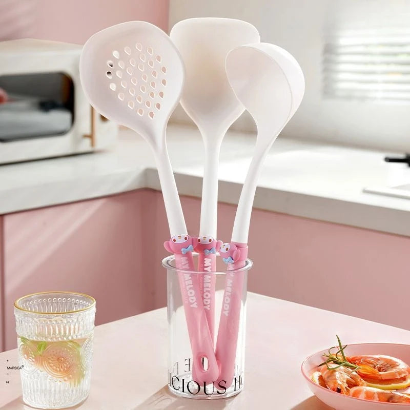 Cute Cartoon Silicone Spatula Kawaii Pink Rabbit Design Heat Resistant Non Stick Cookware Kitchen Utensil For Women Teens Gift