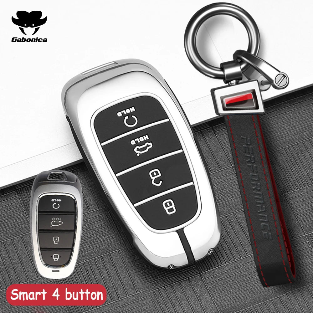 3 4 Buttons New Car Smart Key Case Cover For Hyundai N Performance Tucson Solaris Sonata Hybrid NEXO NX4 Santafe dn8 Accessories