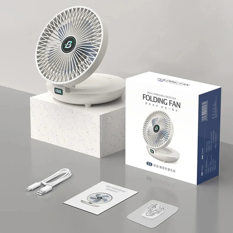 Mini Desktop Fan USB Rechargeable Fan Air Circulator Student Dormitory