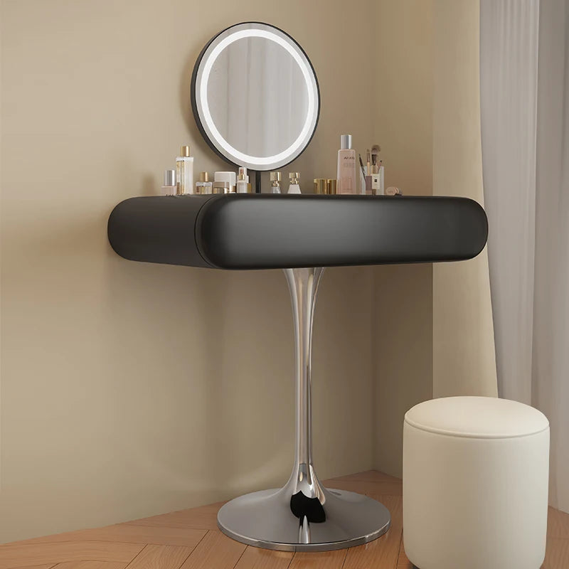 Woman Small Storage Vanity Table Mirror Black Nordic Chair Girl Makeup Desk Dressers Bedroom Drawers Light Coiffeuse Furniture