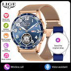 LIGE New Smartwatch Women Men 1.38-inch Smart Watch Message Notification iOS Android Smartwatches Fitness Bluetooth Call Watches