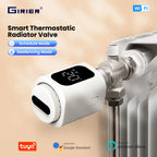 GIRIER Tuya Smart Radiator Thermostat WiFi Thermostatic Radiator Valve Programmable Temperature Controller Supports Geo Fenching