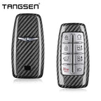Carbon Fiber Car Key Case Cover Compatible For Genesis G70 G80 G90 GV70 GV80 GV90 Smart Remote Shell Auto