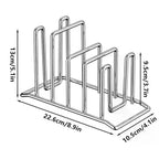 Kitchen Storage Solution Rustproof Pot Lid Rack Stainless Steel Storage Rack Multifunctional Chopping Board Organizer For Home