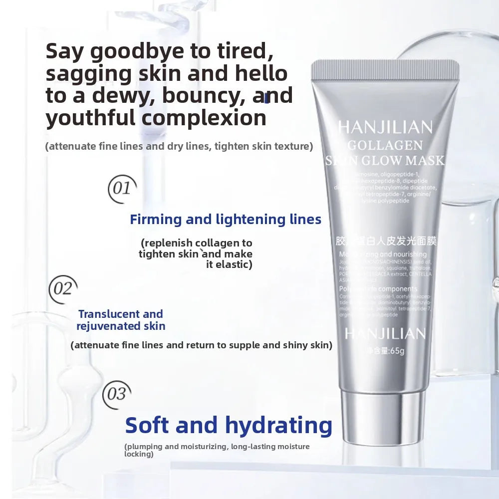 TK Best-Selling Collagen Human Skin Glowing Mask: Cleans Pores Deeply, Reduces Fine Lines, Hydrating Peel-Off Mask
