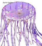 Star Oil Paper Waterproof Beach Umbrella Fan Chinese Dance Performance Lace Umbrella Classical Hanfu Fairy Parasol Paraguas
