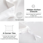 Simple&Opulence 100% Eucalyptus Lyocell Tencel Duvet Cover Set   Cooling Breathable Duvet Cover Soft Silky, Luxury Bedding Set