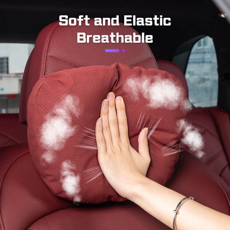 For CHERY JETOUR t2 t3 X70 X70S X70M X90 PLUS X95 Car Headrest Lumbar Support Seat Neck Pillow Breathable Suede Pillow Accessory