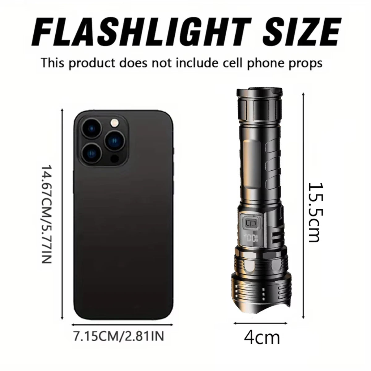 USB Rechargeable High Power LED Flashlight - Super Bright Portable Torch for Camping, Hiking & Emergency | AlluCanFind
