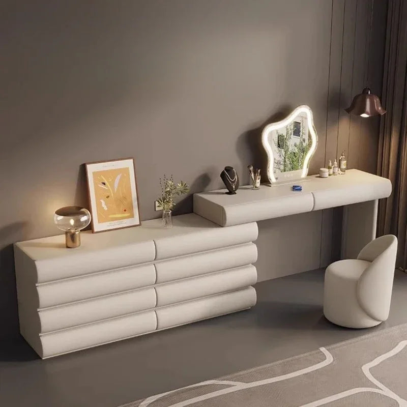 Japanese Modern Luxury Vanity Dresser Storage Women Cabinet Drawer Dressing Table Modern Women Penteadeira Trendy Furniture